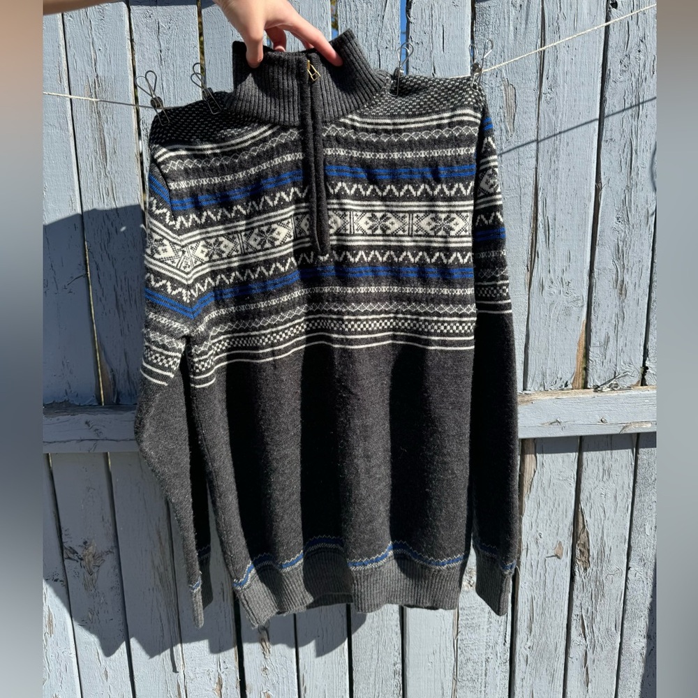 SKYR Men’s 100% Merino Wool 1/4 Zip Pullover Sweater Size M - Picture 6 of 8